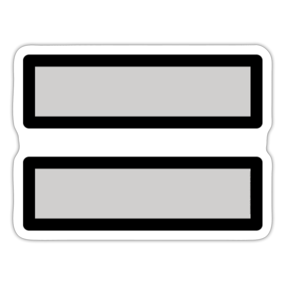 Heavy Equals Sign Moji Sticker - Emoji.Express - white matte