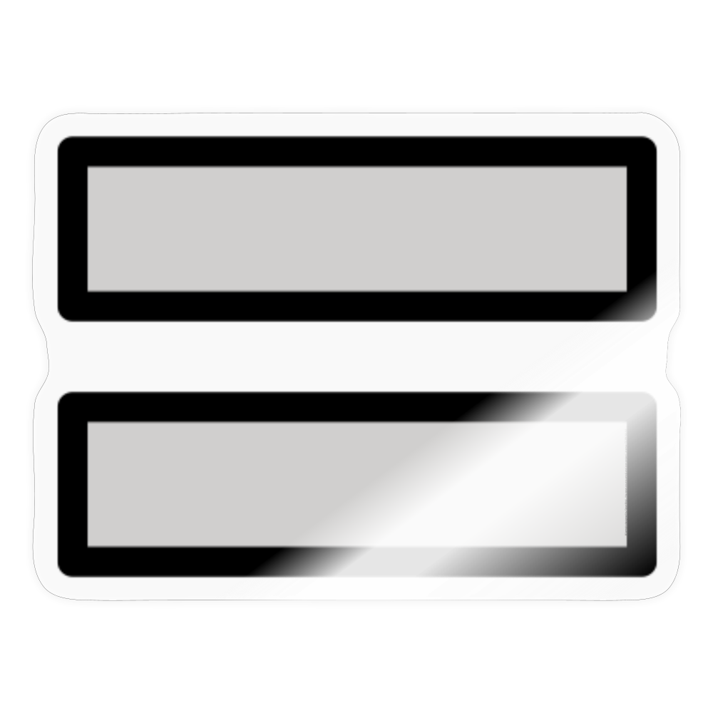 Heavy Equals Sign Moji Sticker - Emoji.Express - transparent glossy