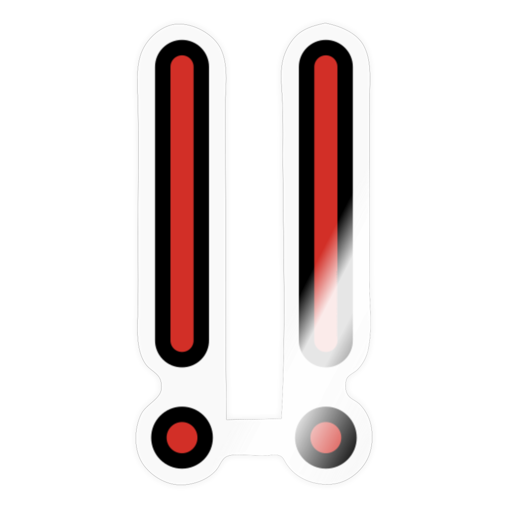 Double Exclamation Mark Moji Sticker - Emoji.Express - transparent glossy