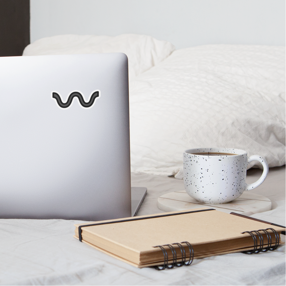 Wavy Dash Moji Sticker - Emoji.Express - white matte