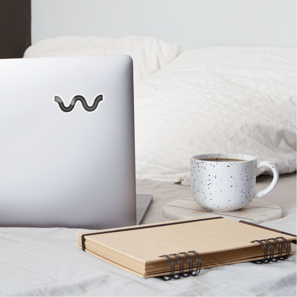 Wavy Dash Moji Sticker - Emoji.Express - white glossy
