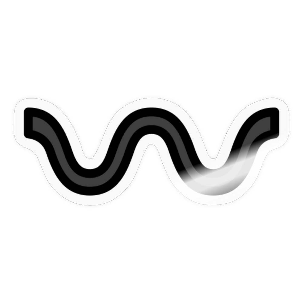Wavy Dash Moji Sticker - Emoji.Express - transparent glossy