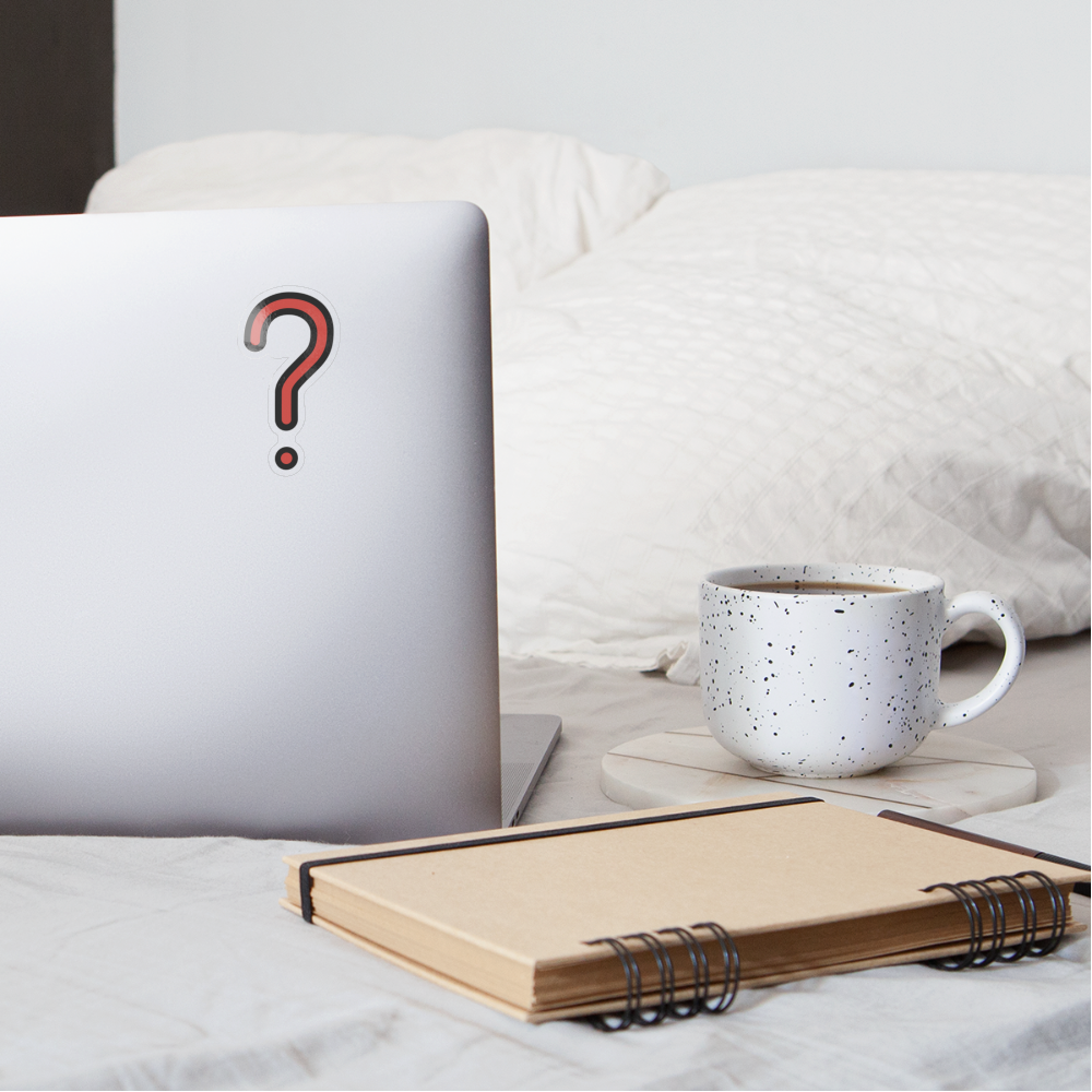 Red Question Mark Moji Sticker - Emoji.Express - transparent glossy