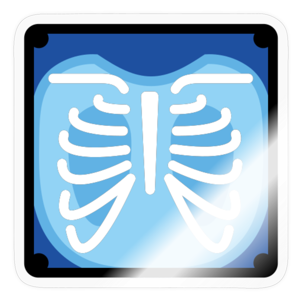 X-Ray Moji Sticker - Emoji.Express - transparent glossy