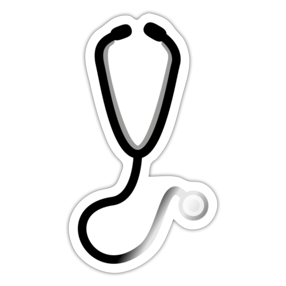 Stethoscope Moji Sticker - Emoji.Express - white glossy