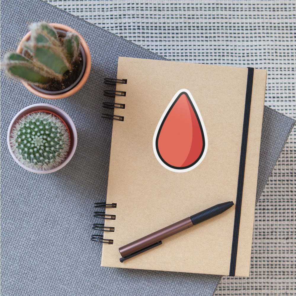 Drop of Blood Moji Sticker - Emoji.Express - white matte