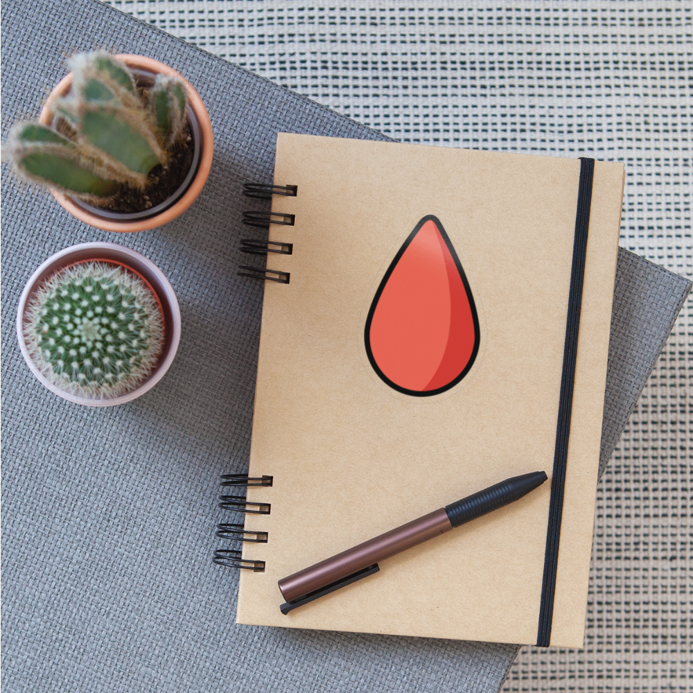 Drop of Blood Moji Sticker - Emoji.Express - transparent glossy