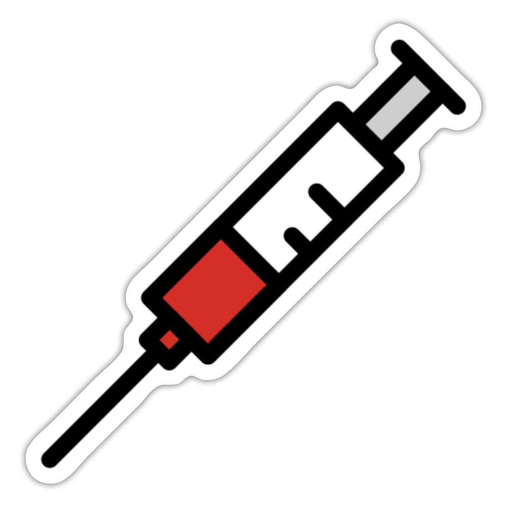 Syringe Moji Sticker - Emoji.Express - white matte