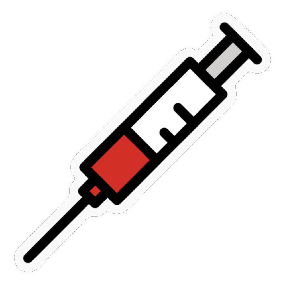 Syringe Moji Sticker - Emoji.Express - transparent glossy