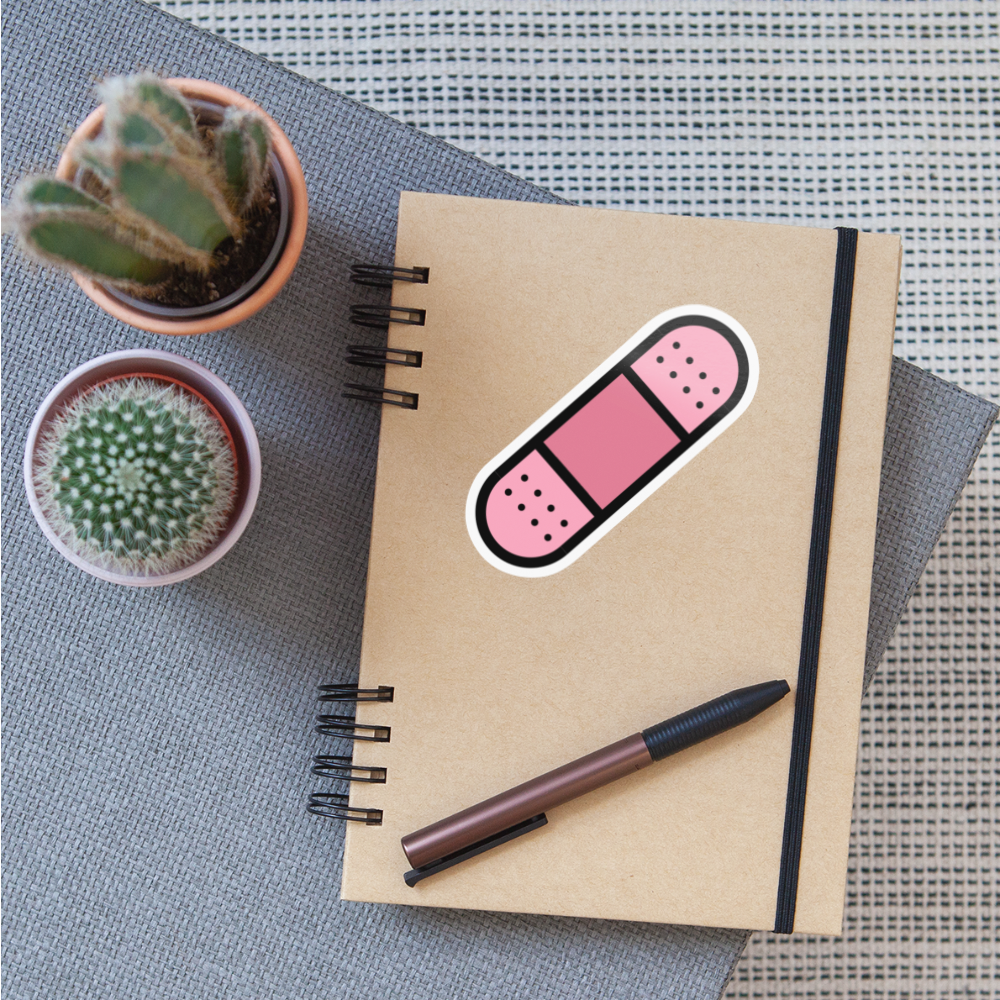 Adhesive Bandage Moji Sticker - Emoji.Express - white glossy