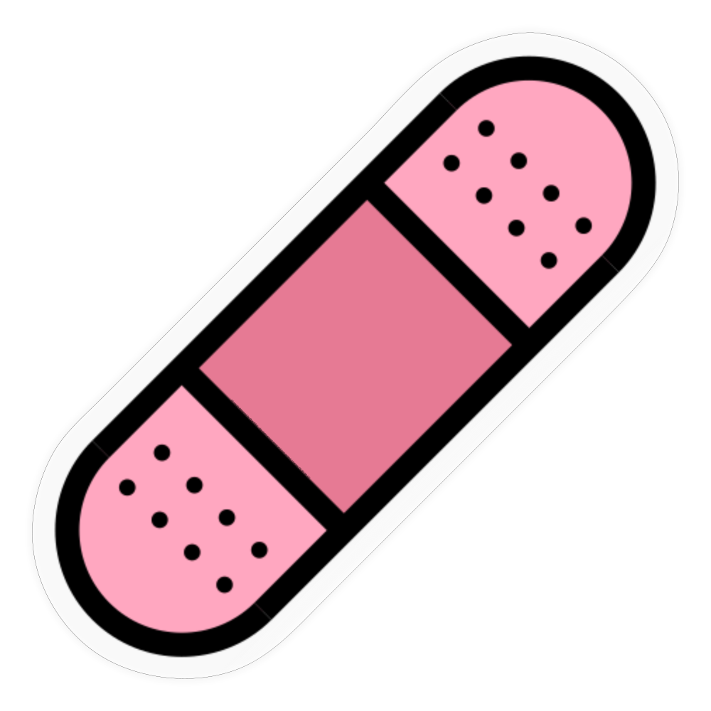 Adhesive Bandage Moji Sticker - Emoji.Express - transparent glossy