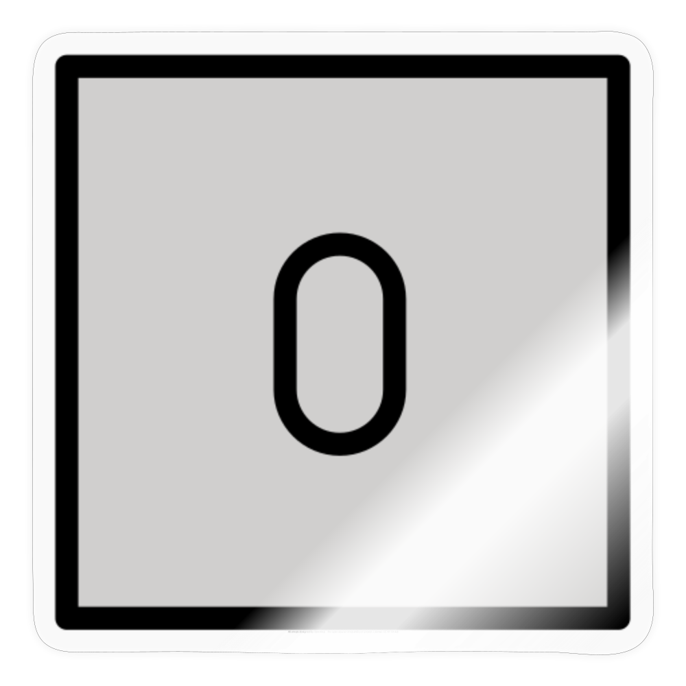 Keypad: 0 Moji Sticker - Emoji.Express - transparent glossy