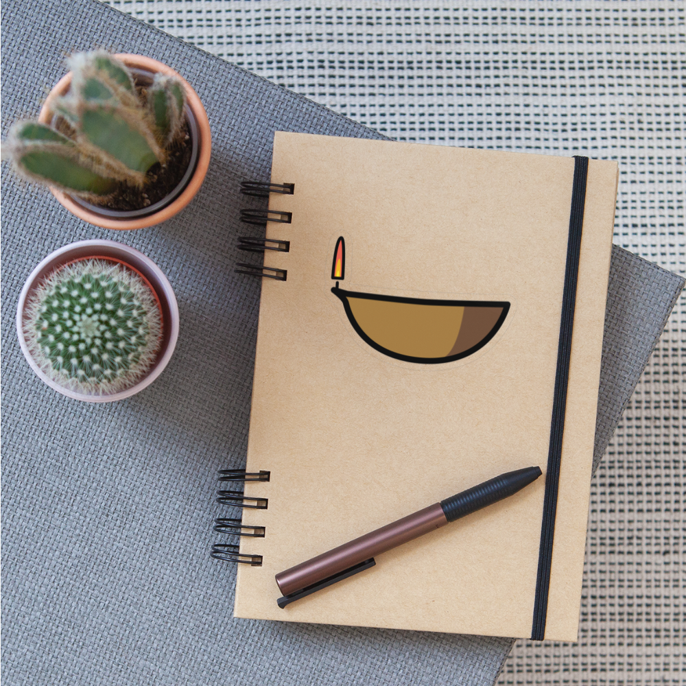 Diya Lamp Moji Sticker - Emoji.Express - transparent glossy