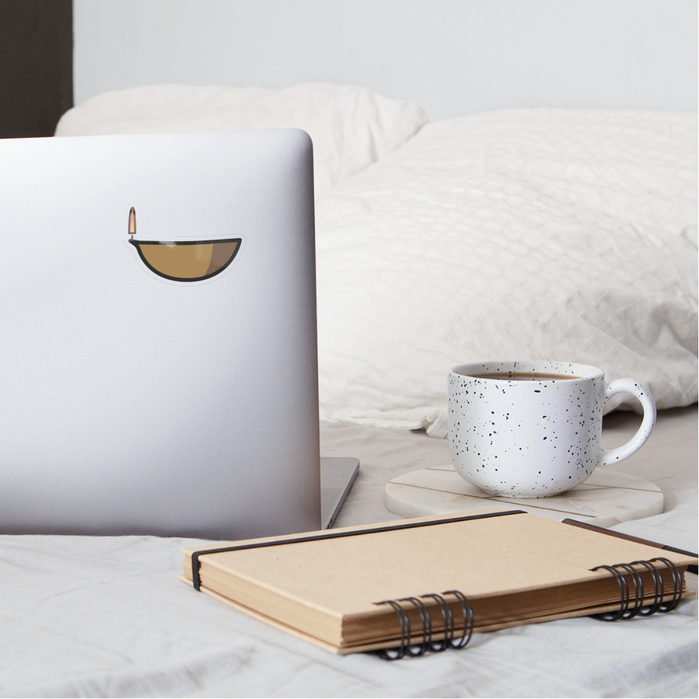 Diya Lamp Moji Sticker - Emoji.Express - transparent glossy