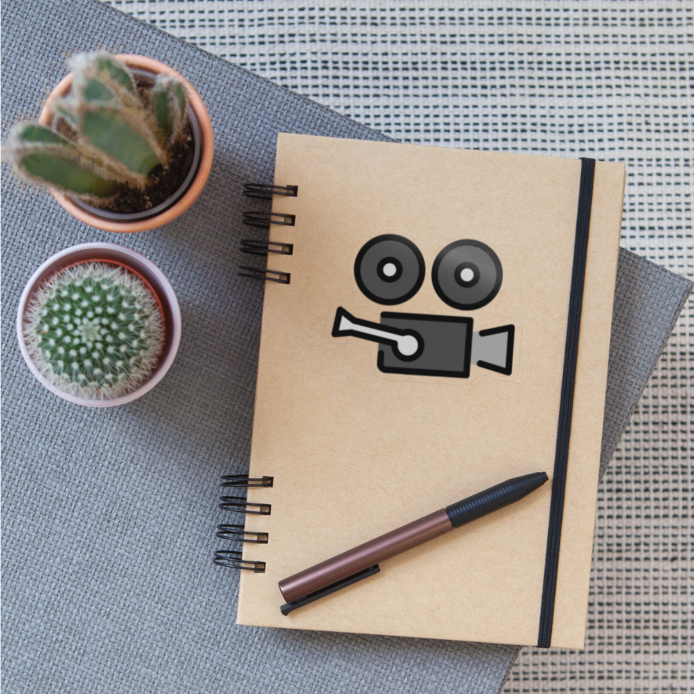 Movie Camera Moji Sticker - Emoji.Express - transparent glossy