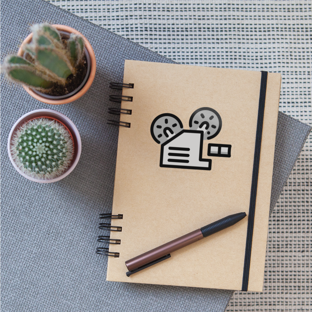 Film Projector Moji Sticker - Emoji.Express - transparent glossy