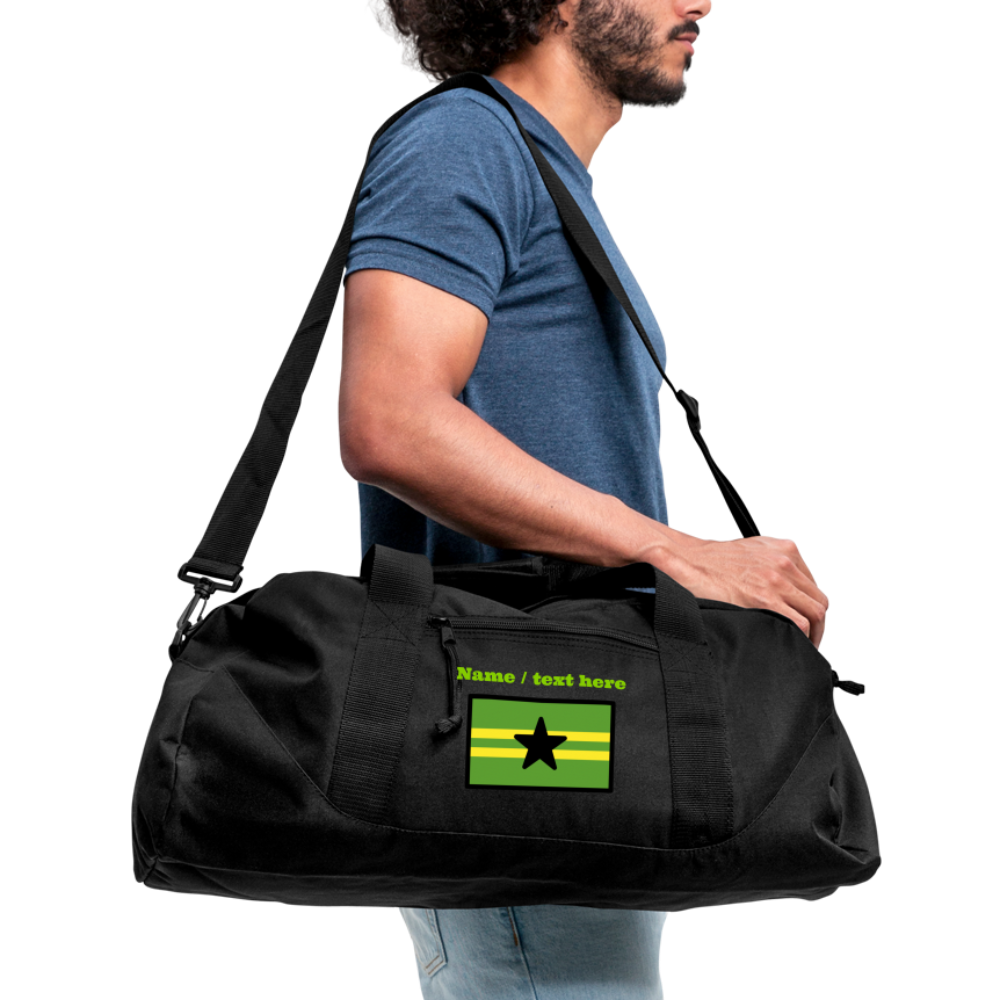 Customizable Name and Browncoat Moji Recycled Duffel Bag - Emoji.Express - black