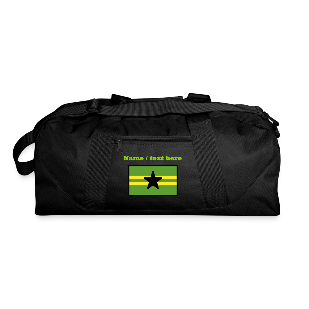 Customizable Name and Browncoat Moji Recycled Duffel Bag - Emoji.Express - black