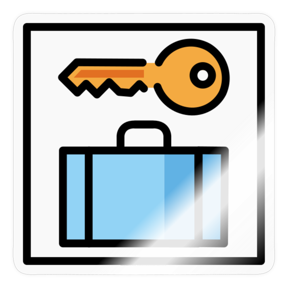 Left Luggage Moji Sticker - Emoji.Express - transparent glossy