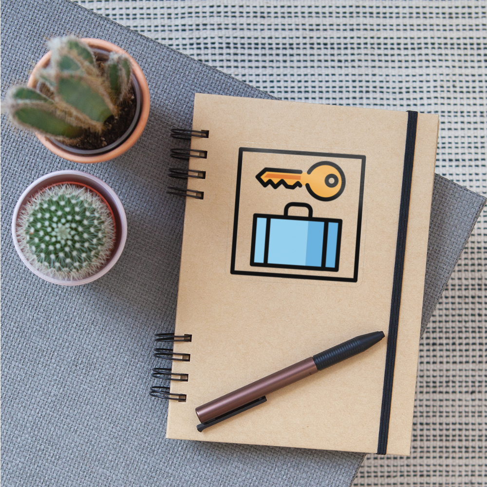 Left Luggage Moji Sticker - Emoji.Express - transparent glossy