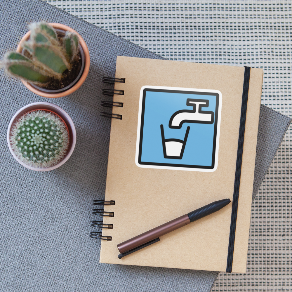 Potable Water Moji Sticker - Emoji.Express - white matte
