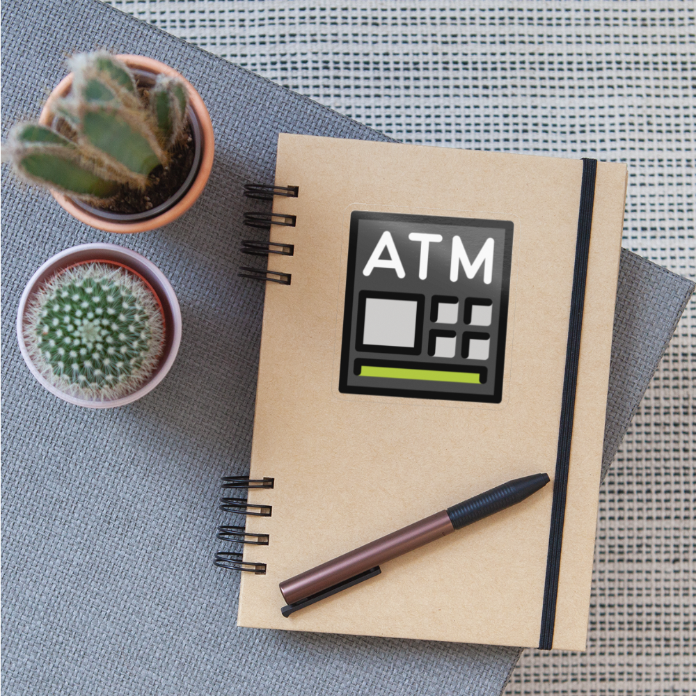 ATM Sign Moji Sticker - Emoji.Express - transparent glossy