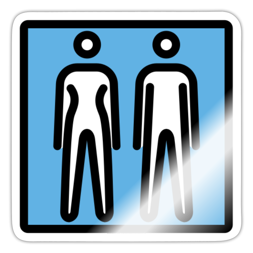 Restroom Moji Sticker - Emoji.Express - white glossy