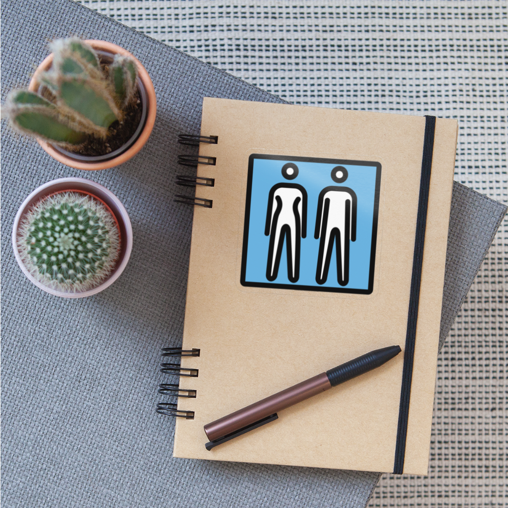 Restroom Moji Sticker - Emoji.Express - transparent glossy