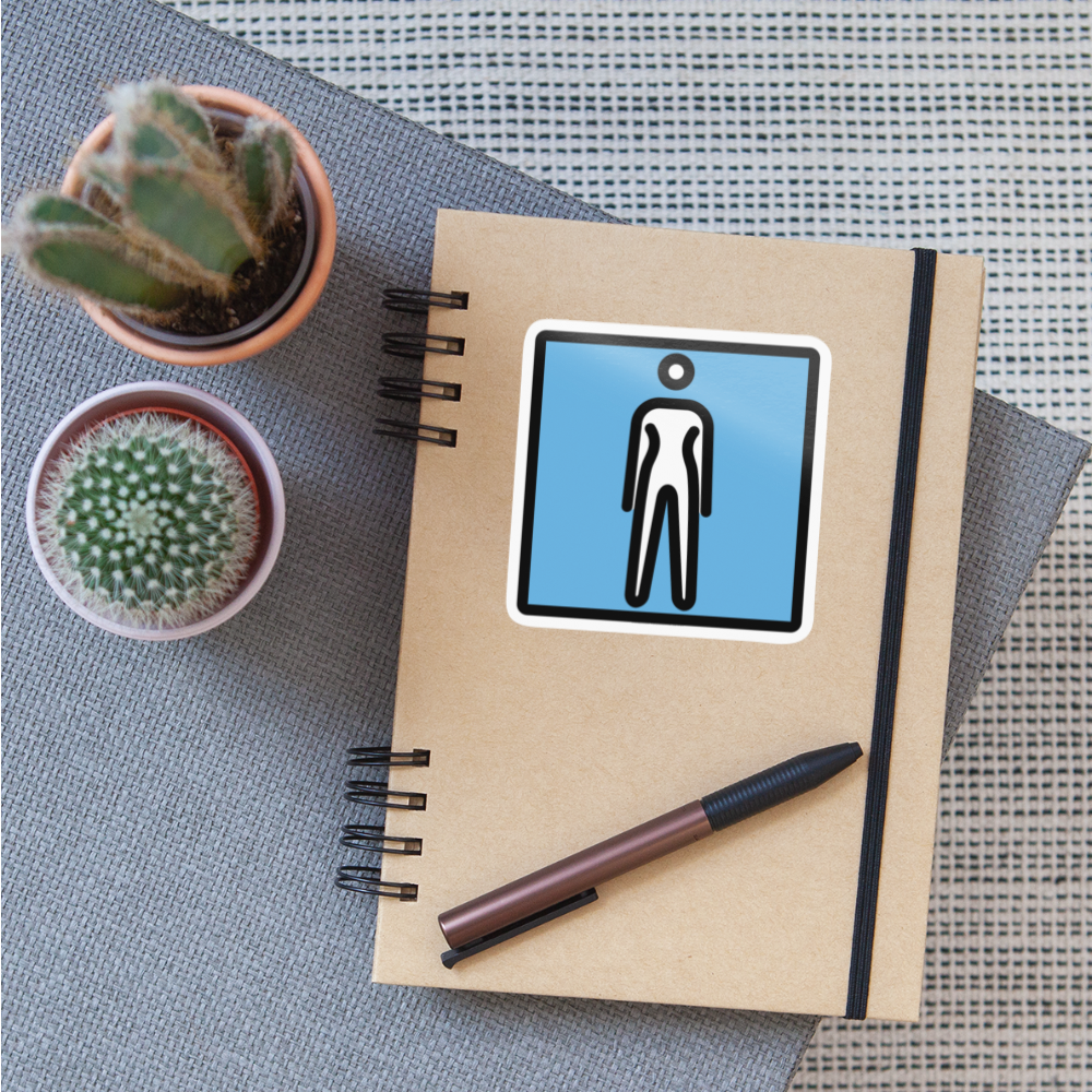 Women's Room Moji Sticker - Emoji.Express - white glossy