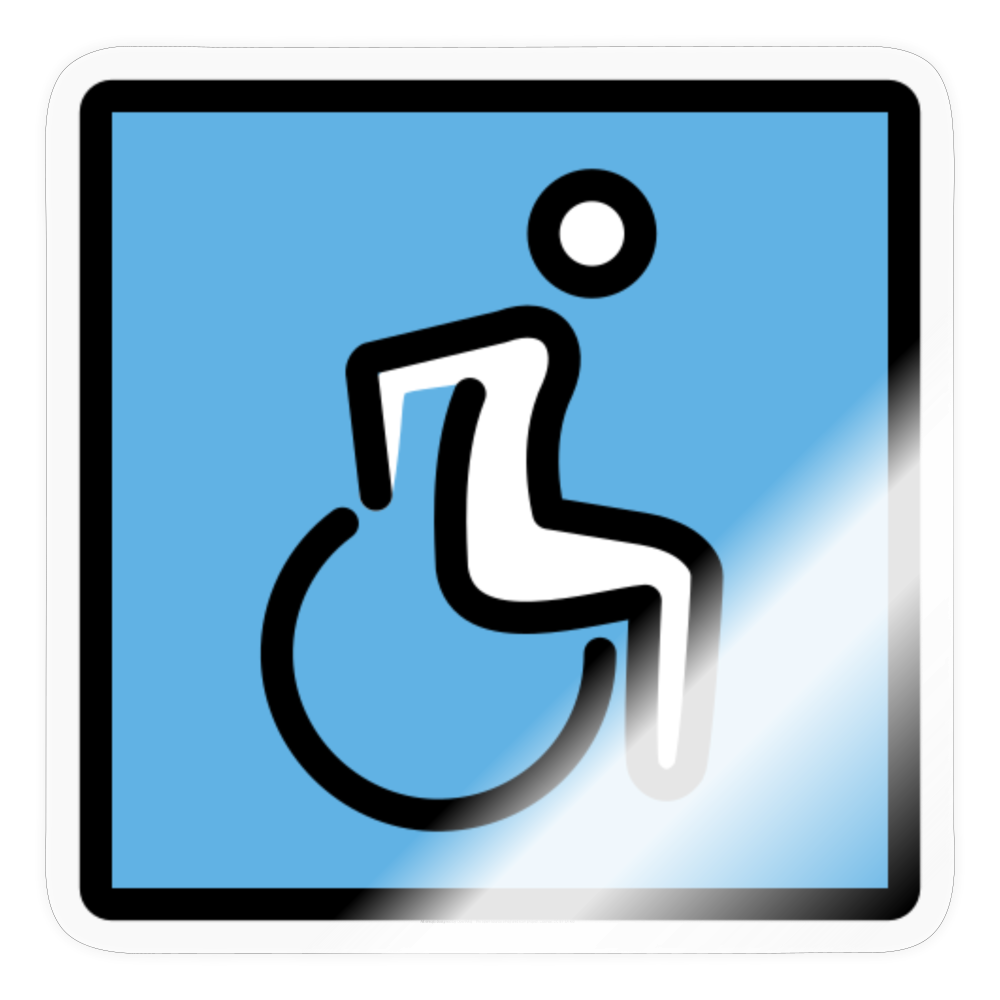 Wheelchair Symbol Moji Sticker - Emoji.Express - transparent glossy