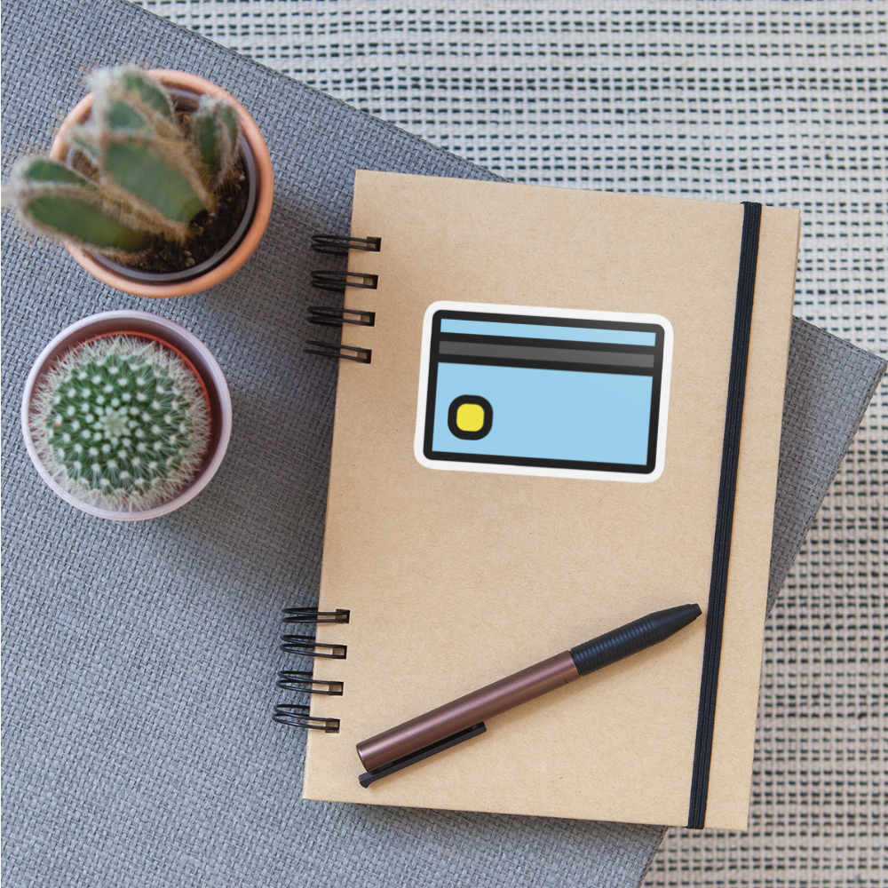 Credit Card Moji Sticker - Emoji.Express - white matte