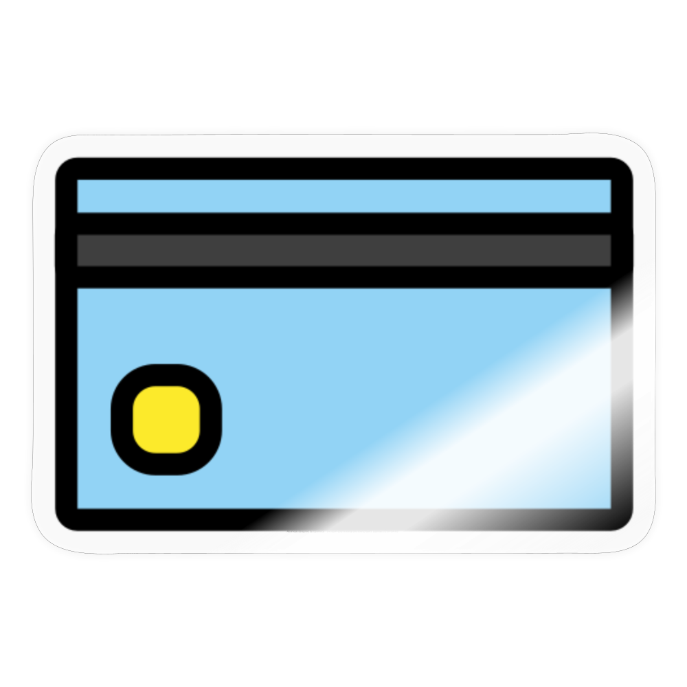 Credit Card Moji Sticker - Emoji.Express - transparent glossy