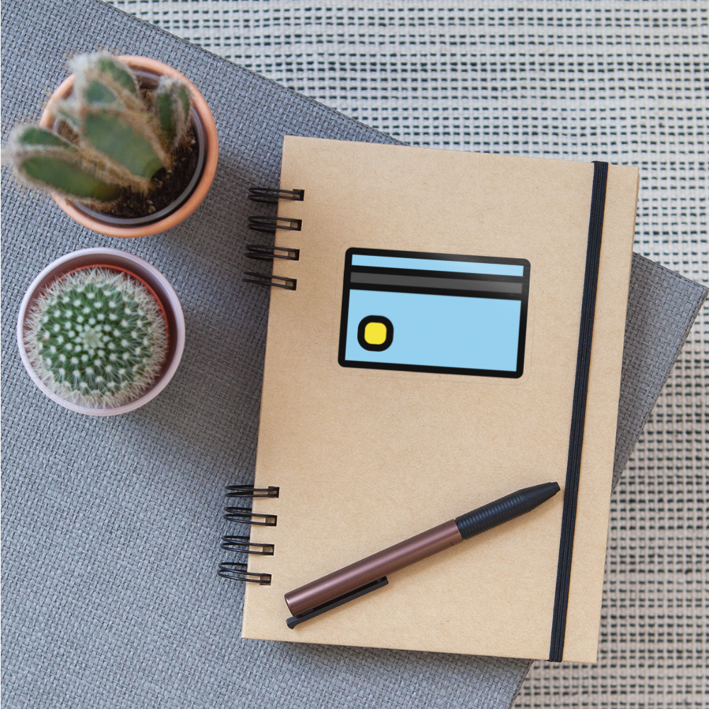 Credit Card Moji Sticker - Emoji.Express - transparent glossy