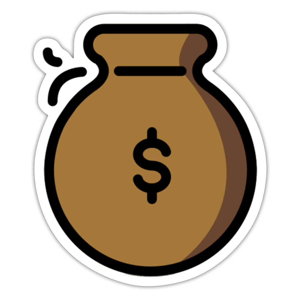 Money Bag Moji Sticker - Emoji.Express - white matte