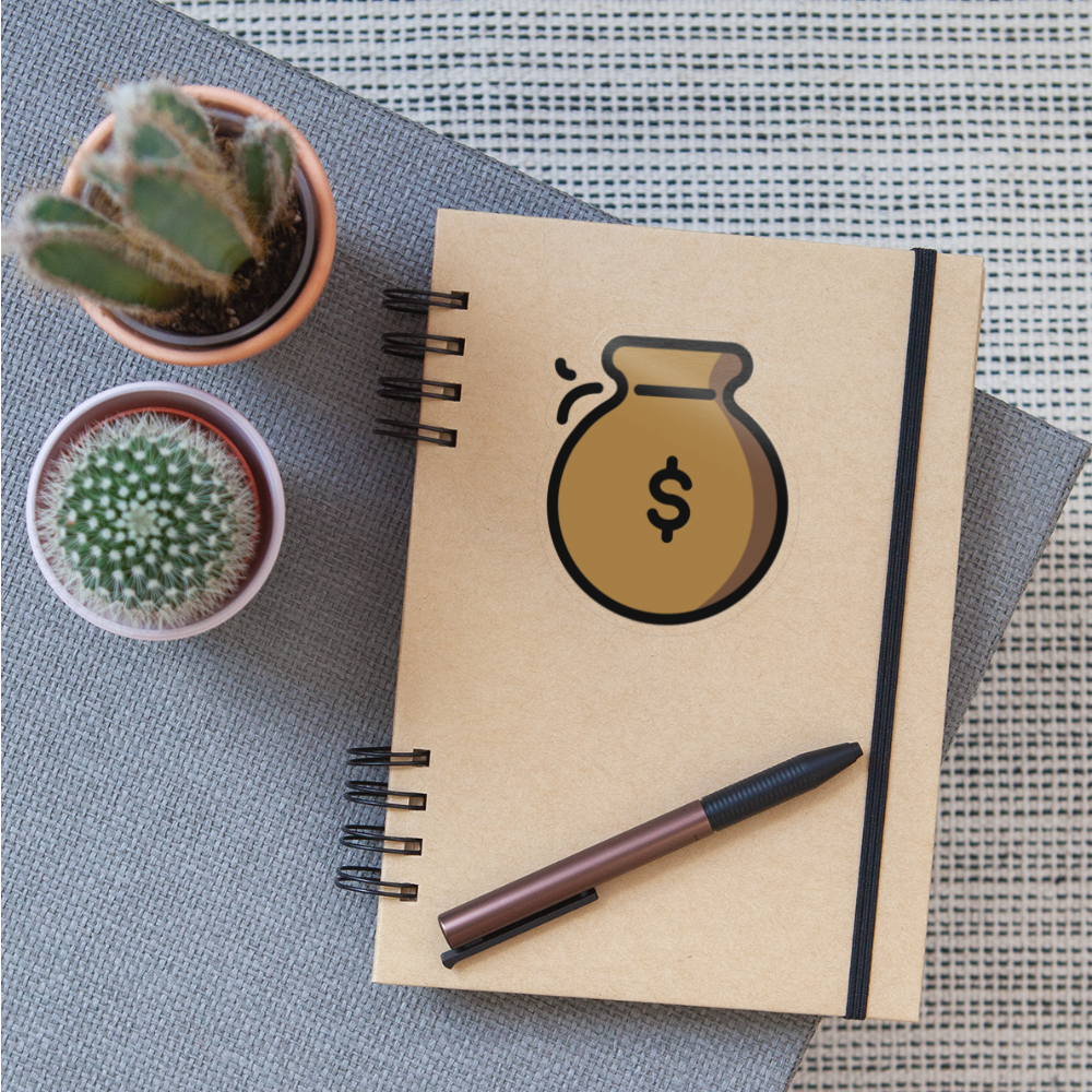 Money Bag Moji Sticker - Emoji.Express - transparent glossy