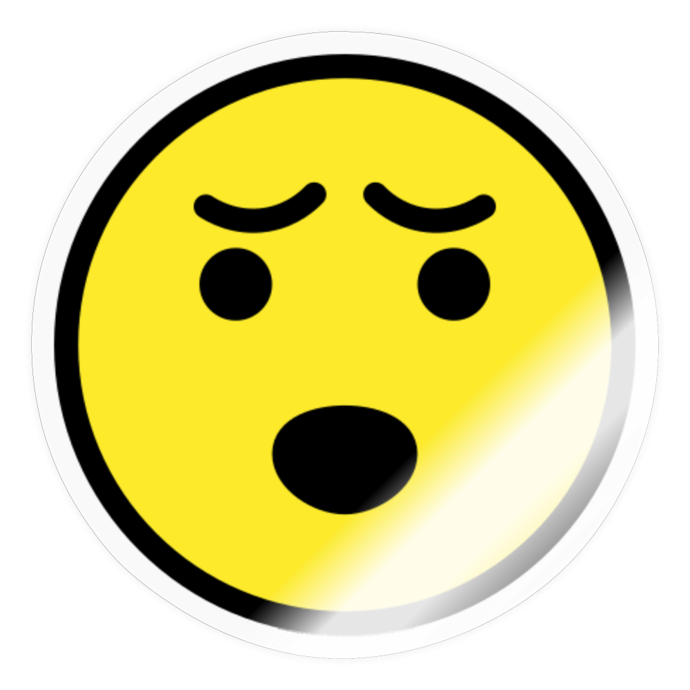 Incredulous Face Moji Sticker - Emoji.Express - transparent glossy