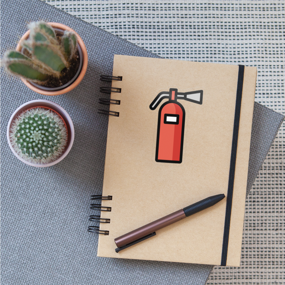 Fire Extinguisher Moji Sticker - Emoji.Express - transparent glossy