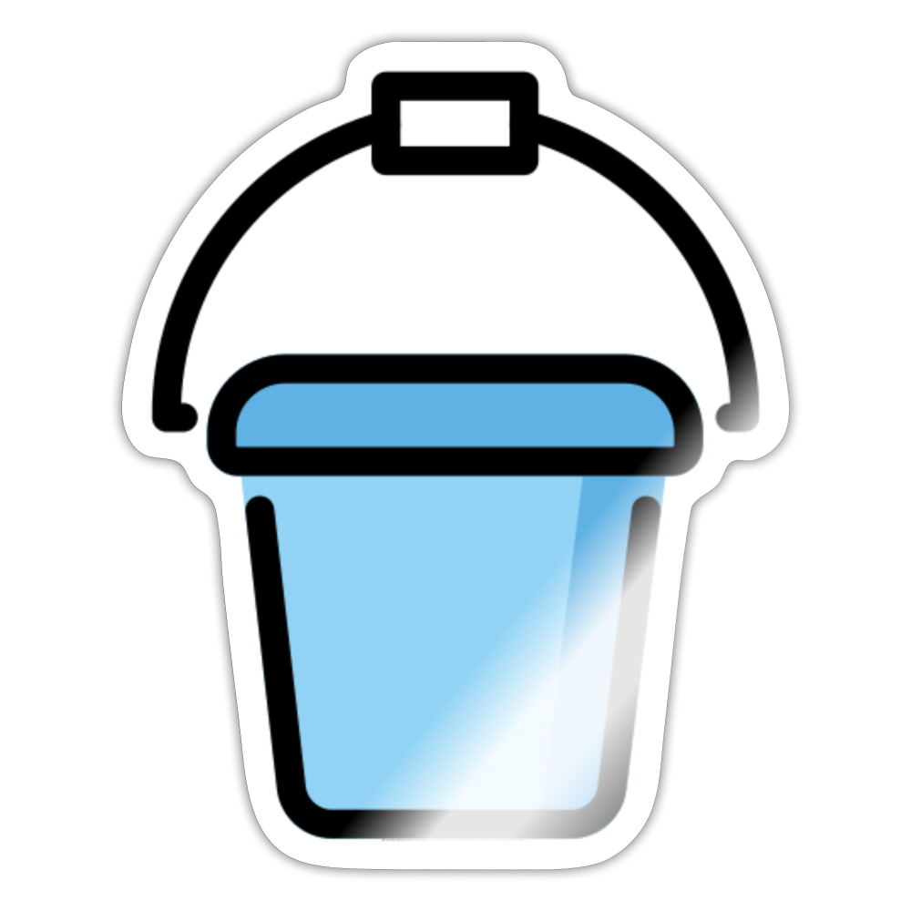 Bucket Moji Sticker - Emoji.Express - white glossy