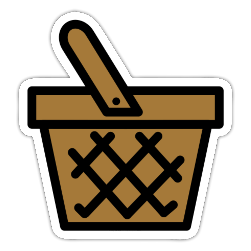 Basket Moji Sticker - Emoji.Express - white matte