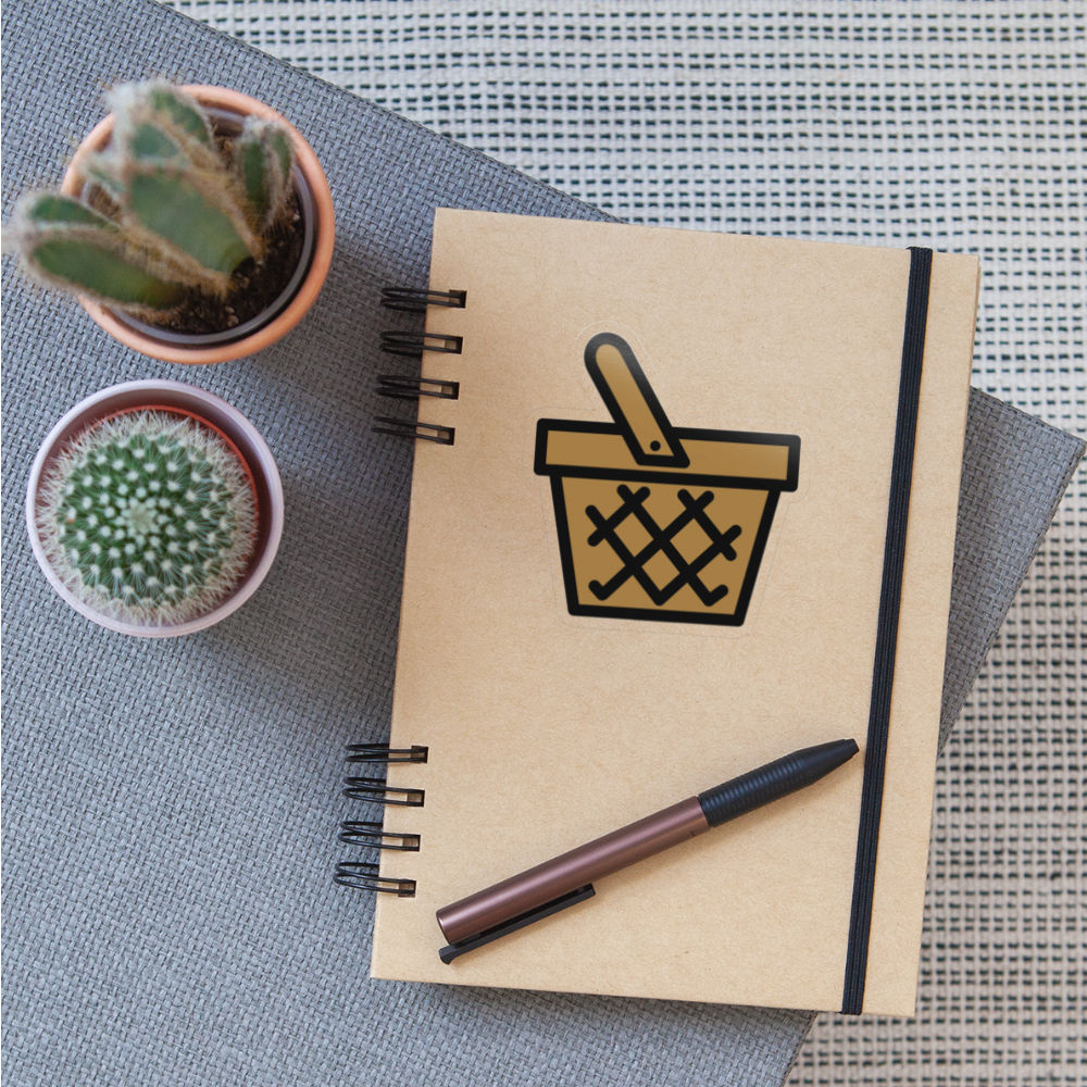 Basket Moji Sticker - Emoji.Express - transparent glossy