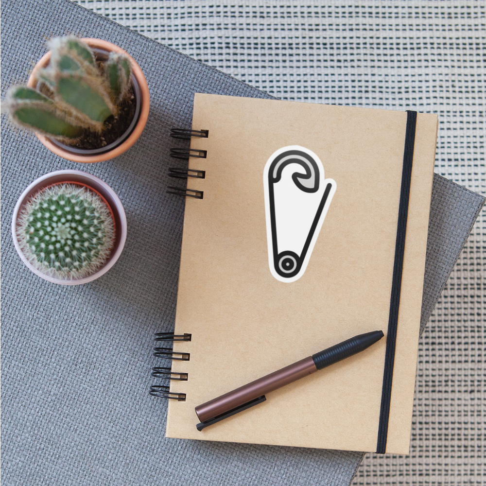 Safety Pin Moji Sticker - Emoji.Express - white matte