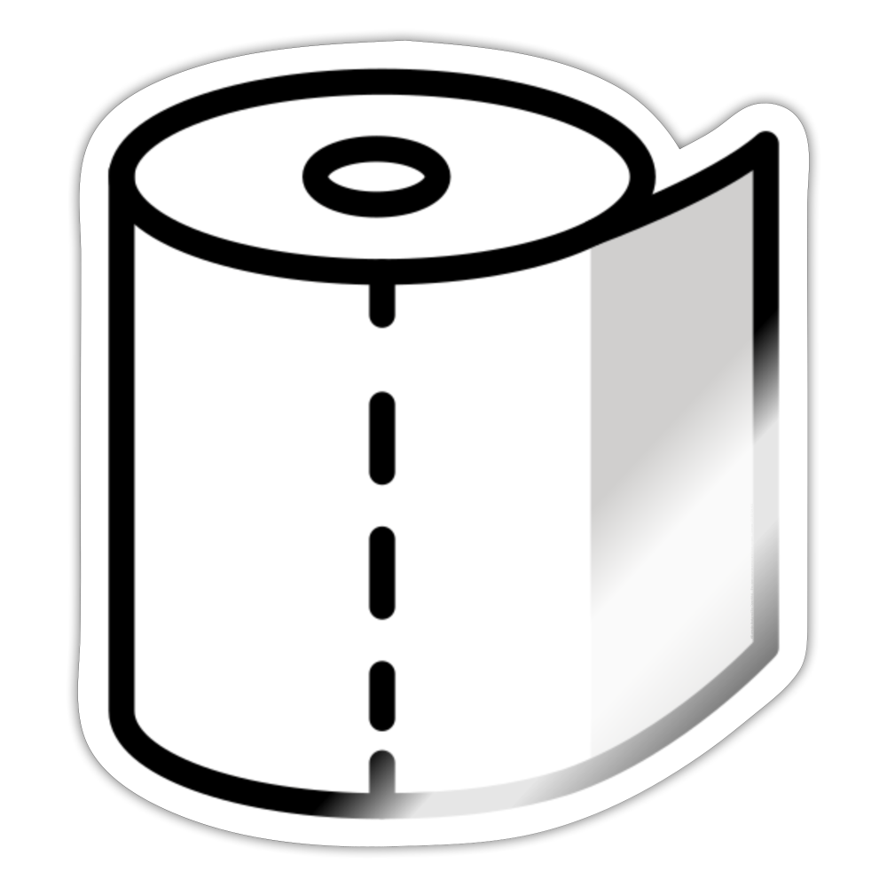 Roll of Paper Moji Sticker - Emoji.Express - white glossy