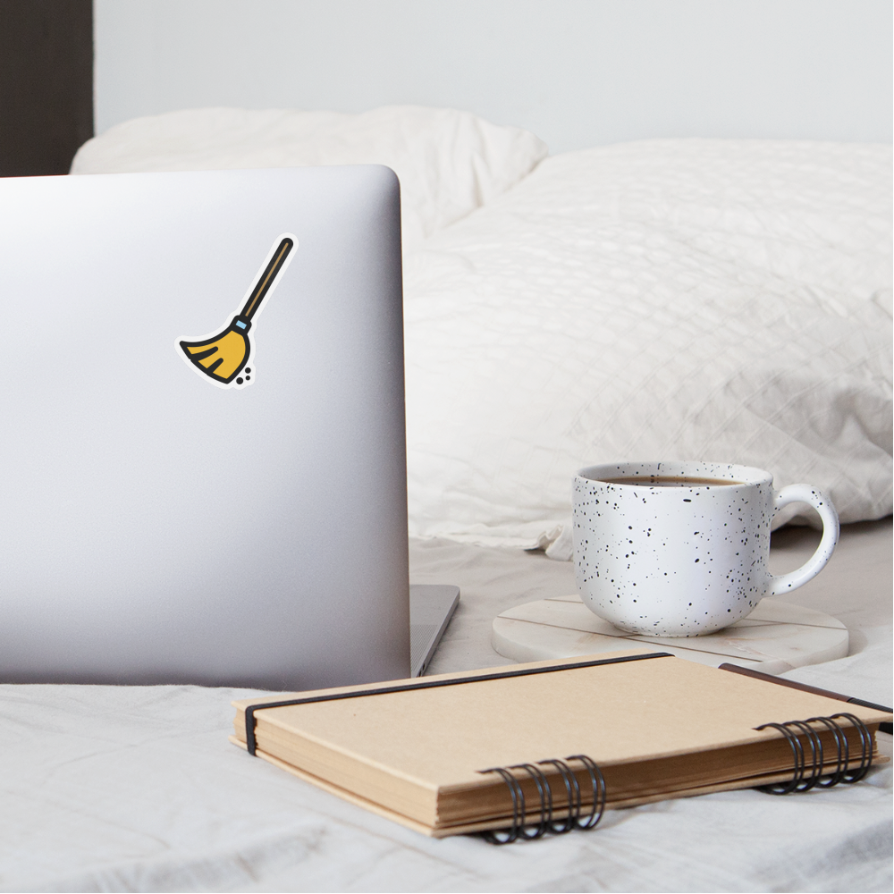 Broom Moji Sticker - Emoji.Express - white matte