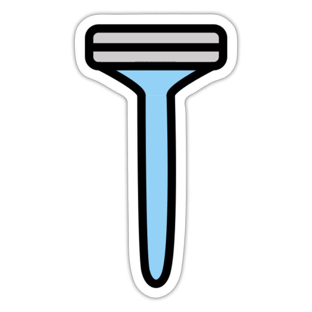 Razor Moji Sticker - Emoji.Express - white matte