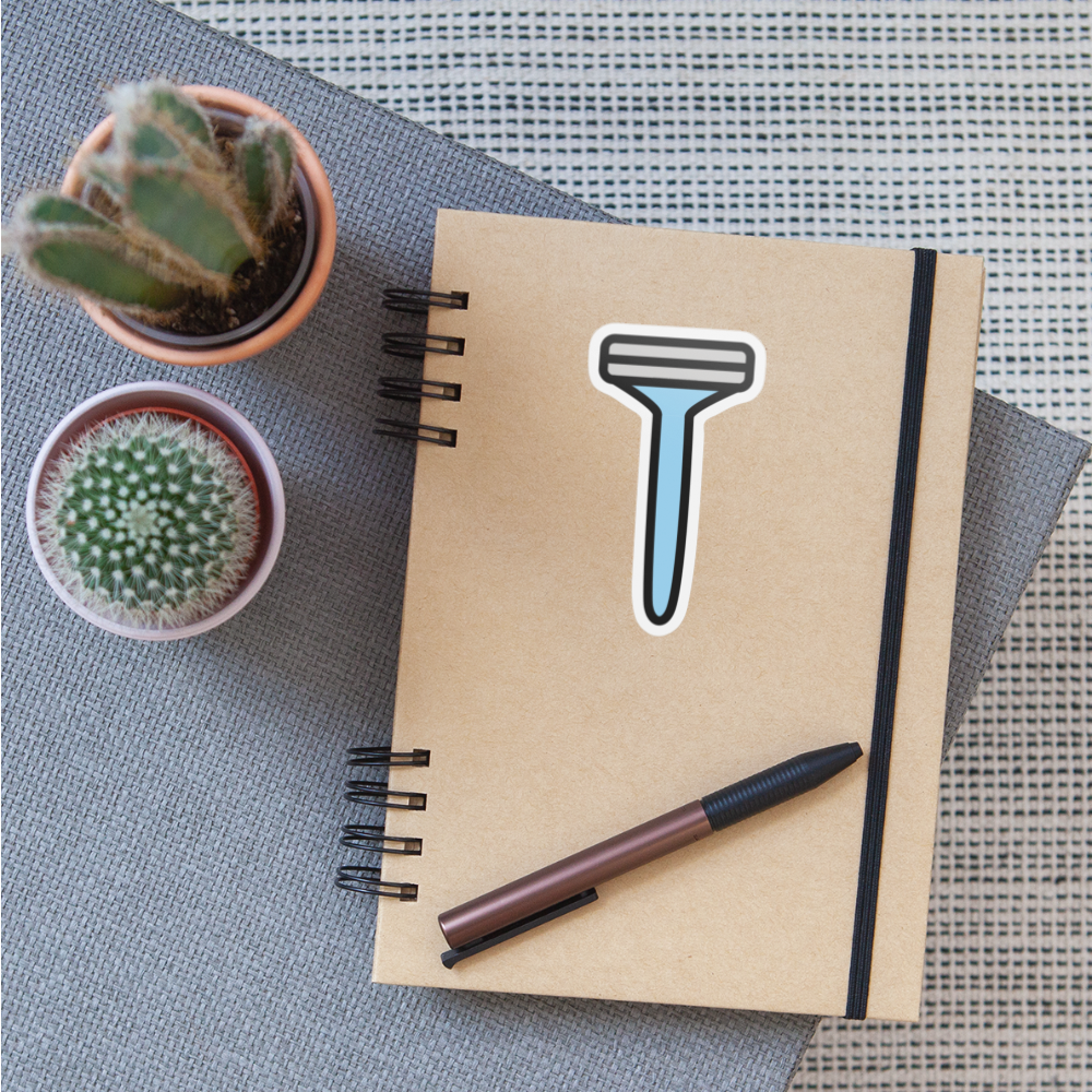 Razor Moji Sticker - Emoji.Express - white matte