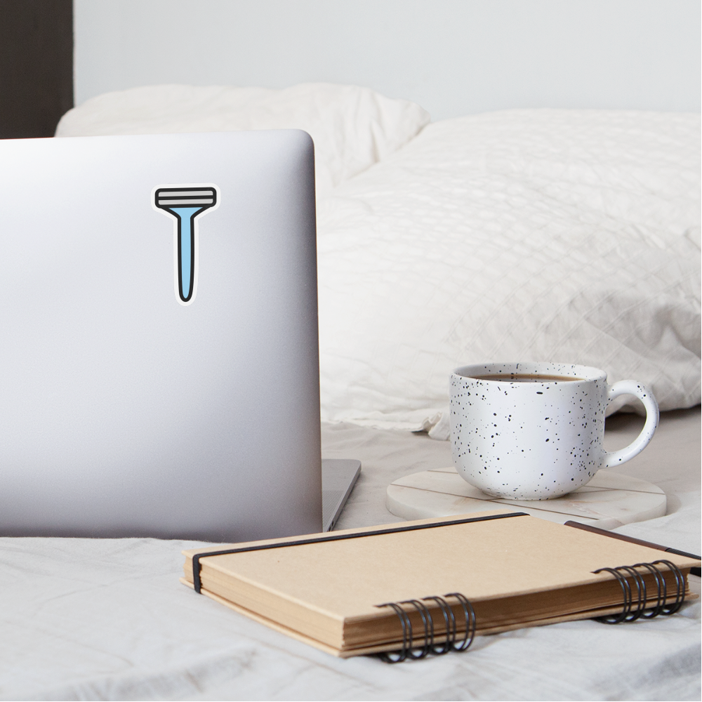 Razor Moji Sticker - Emoji.Express - white matte