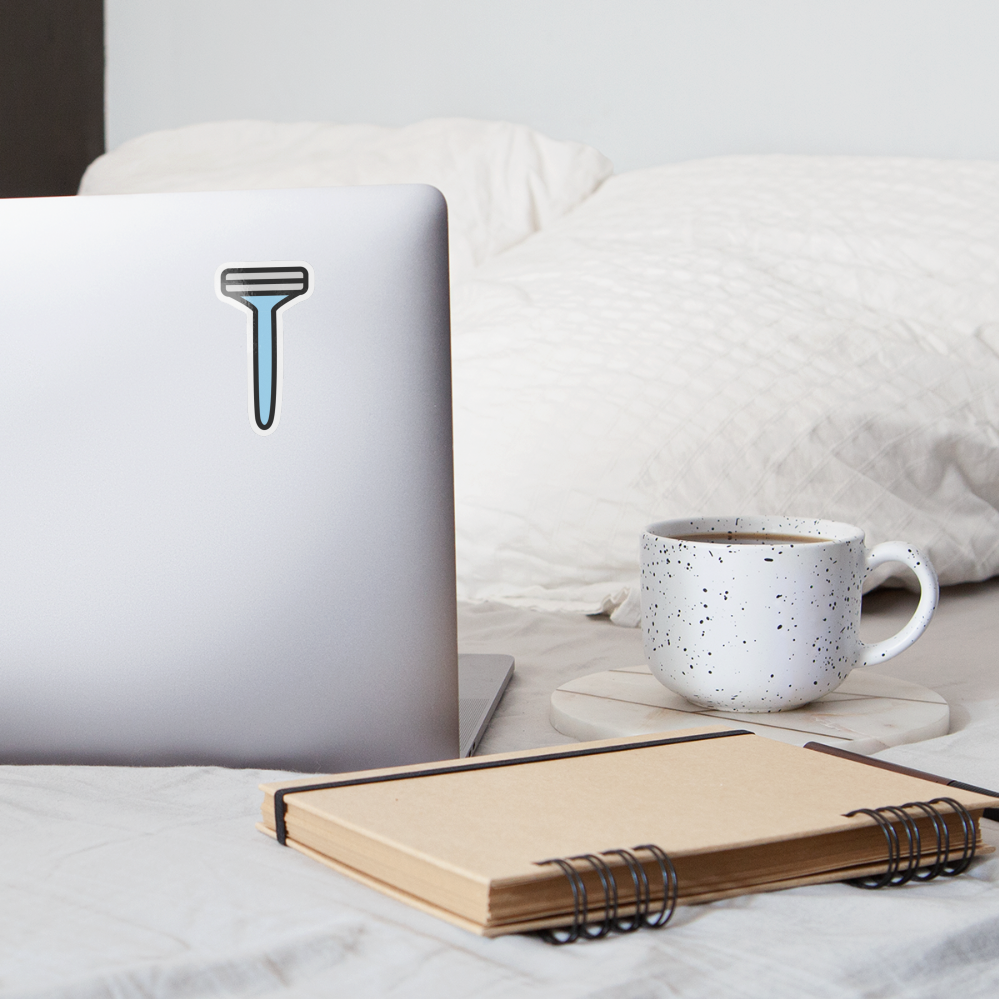 Razor Moji Sticker - Emoji.Express - white glossy