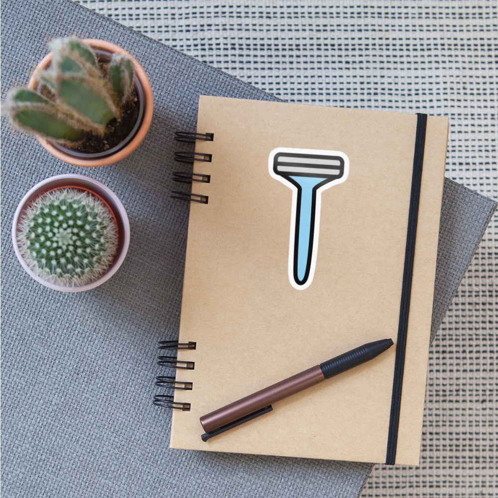 Razor Moji Sticker - Emoji.Express - white glossy