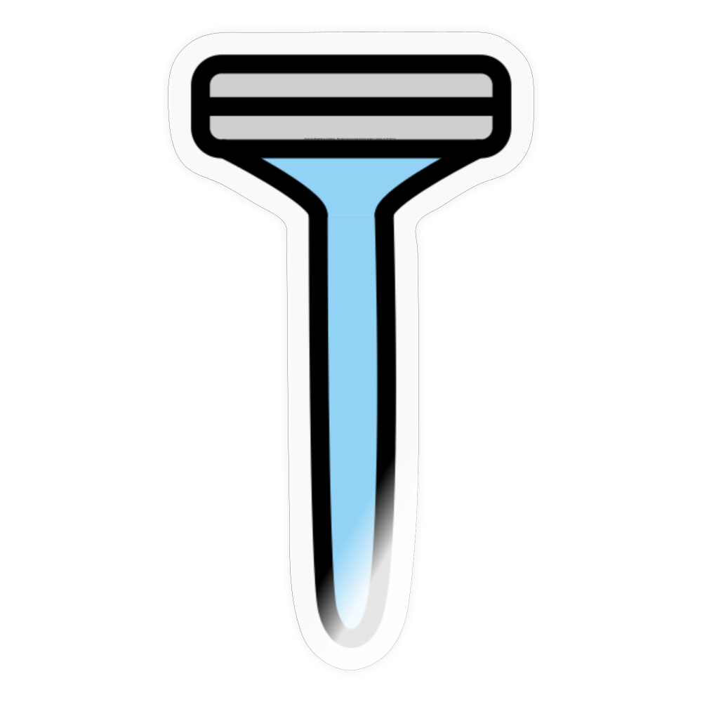 Razor Moji Sticker - Emoji.Express - transparent glossy