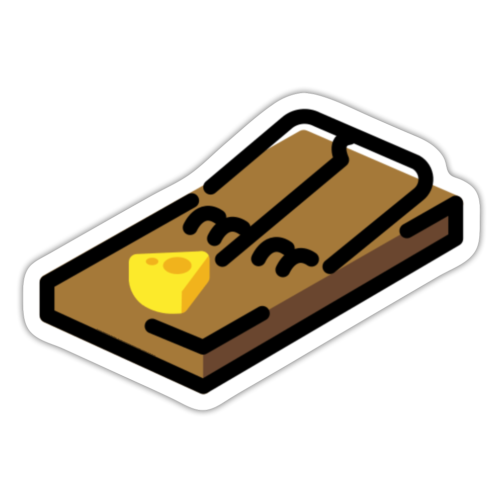 Mouse Trap Moji Sticker - Emoji.Express - white matte